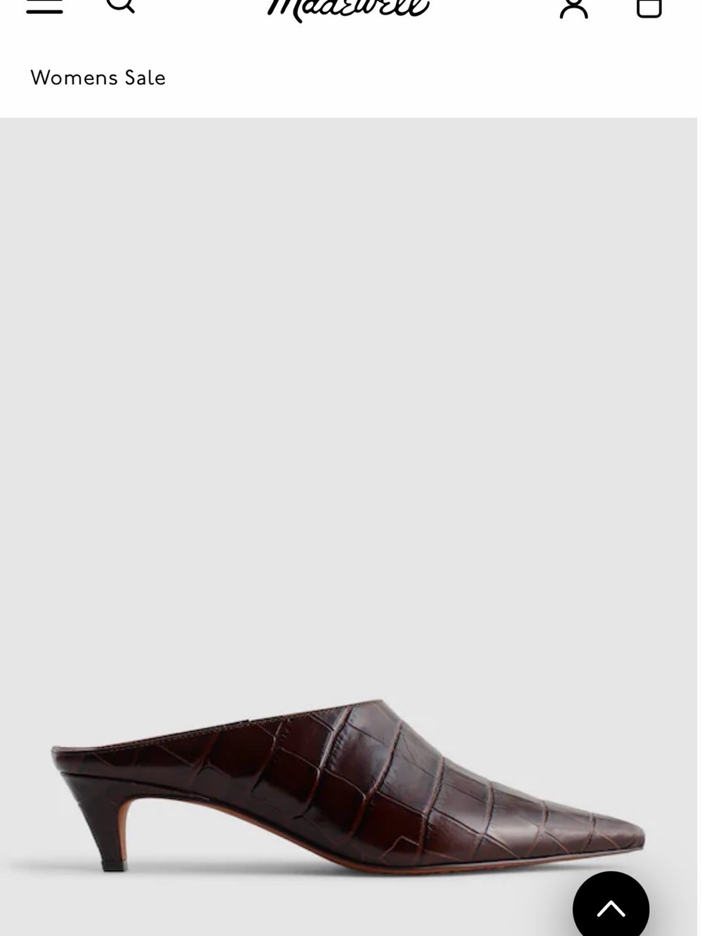Madewell The Emilie Heeled Mule in Chocolate Raisin. Size 6 - execellent cond